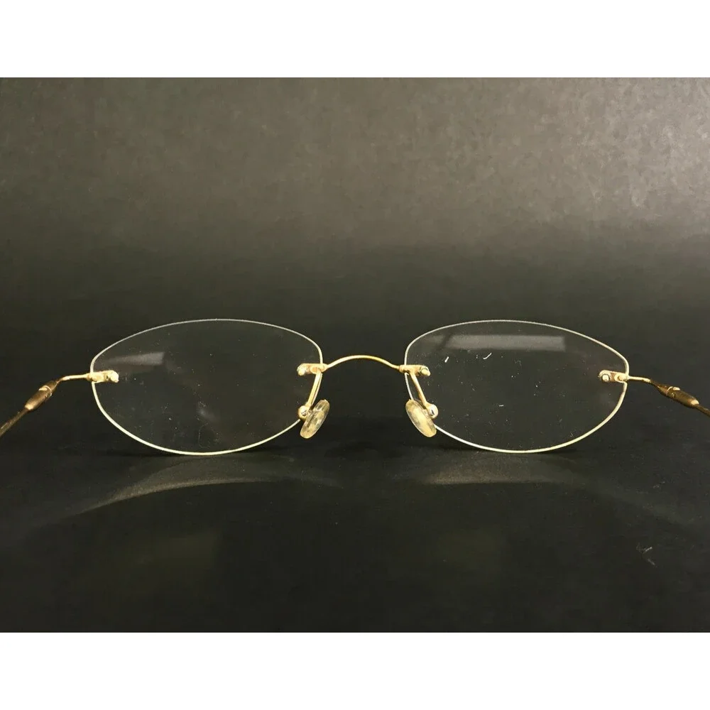 Italian Design Eyeglasses Frames MOD. 4148 COL. B34 Gold Rimless Oval 48-23-135